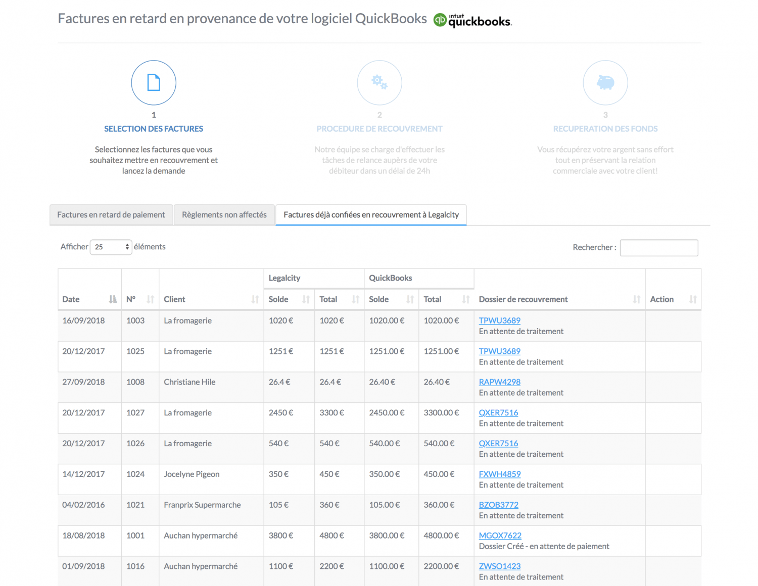 Debt collection with QuickBooks | simple, fast and efficient